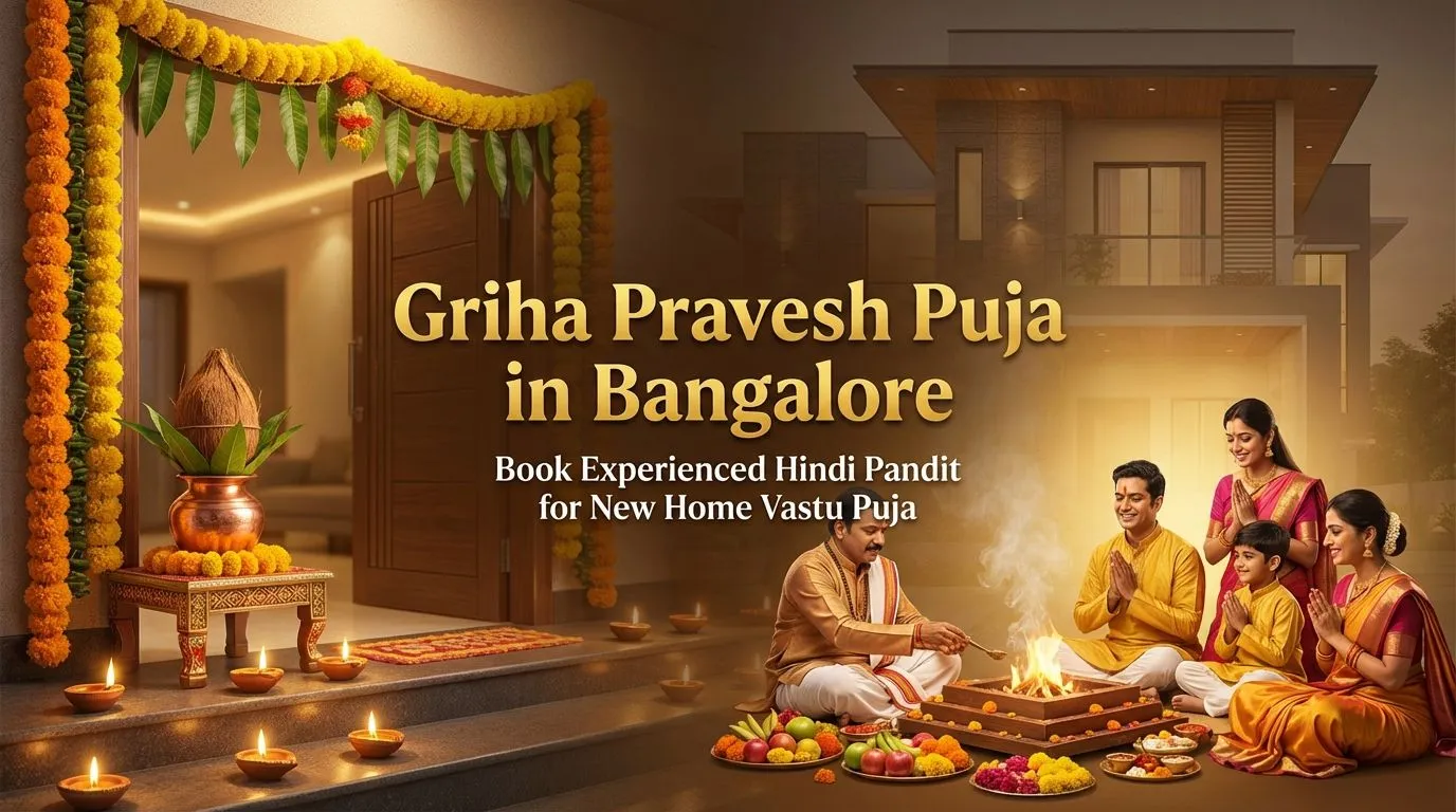 Traditional puja setup at home
